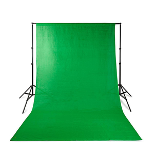N-BDKT10GN Chroma key fotostudie med stativ, 1,90 x 2,95 meter, grøn fotobaggrund til fotostudiet af grøn bomuld 1,90 x 2,95 meter leveres med stativ