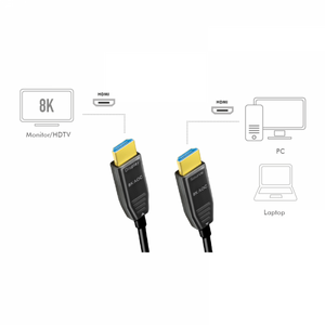 CHF0111 Optiske Hybrid HDMI 2.1 cable, A/M to A/M, 8K/60 Hz, AOC, black, 10 m