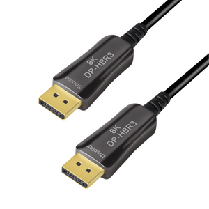 CDF0102 Optiske Hybrid DisplayPort cable, DP/M to DP/M, 8K/60 Hz, AOC, black, 30 m