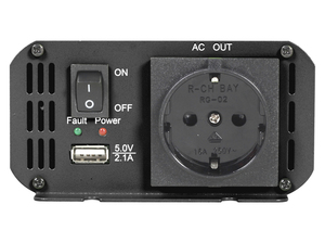 EG-PWC500-01 DC/AC Inverter 12V > 230V, USB, 500 W - dc til ac inverter max 500 watt med en stikkontakt og en usb udgang