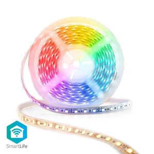 N-WIFILS50CRGBW SmartLife fuld farve LED Strip | Wi-Fi | Cool Hvid / RGB / Varm Hvid | 5000 mm | IP65 | 2700 - 6500 K | 405 lm | Android™ / IOS