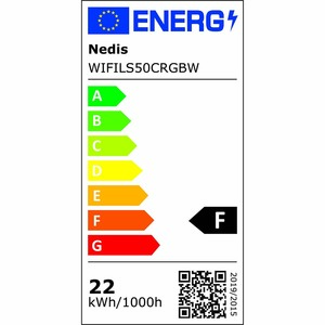 N-WIFILS50CRGBW SmartLife fuld farve LED Strip | Wi-Fi | Cool Hvid / RGB / Varm Hvid | 5000 mm | IP65 | 2700 - 6500 K | 405 lm | Android™ / IOS