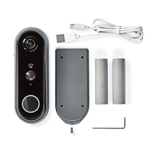 N-WIFICDP20GY SmartLife Video dørtelefon | Wi-Fi | Batteri | Android™ / IOS | Full HD 1080p | Cloud / MicroSD | IP54 | Nattesyn | Grå