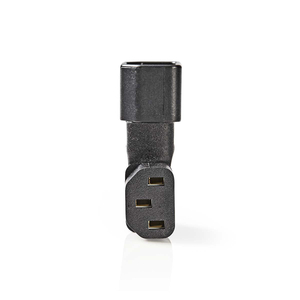 N-PCGP11903BK Adapter Plug | IEC-320-C13-C14 | Venstrevinklet | Sort
