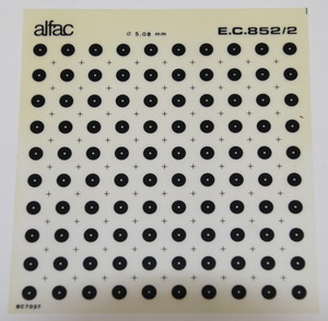 ALFAC-E.C.852/2 Overførings-øer Ø5,08/?mm, ark med 100 stk.
