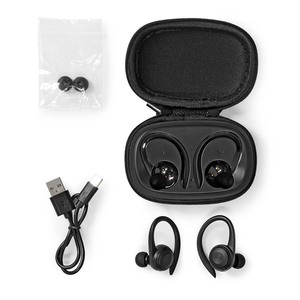 N-HPBT8053BK Hovedtelefoner, Bluetooth, Mikrofon, Ear hooks, Sort