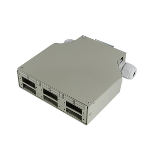 FB5000 Fibre optic DIN rail splice box for 8xLC or 6xSC couplers