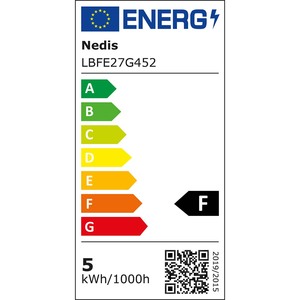 N-LBFE27G452 LED glødepære E27 | G45 | 4.5 W | 470 lm | 2700 K | Dimbar | Varm Hvid | 1 stk.