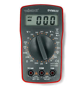 DVM832 Digital multimeter CAT II 500V / KAT III 300V, 10A