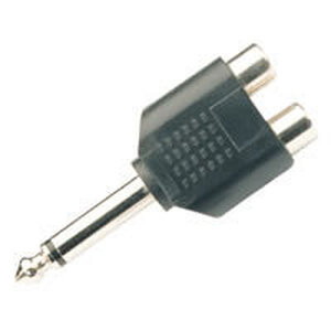 S757629 6,3mm. Mono Han - 2 X Phono (RCA) Hun Adapter