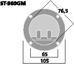 ST-960GM Højttalerterminal Ø=105 mm. Drawing 1024