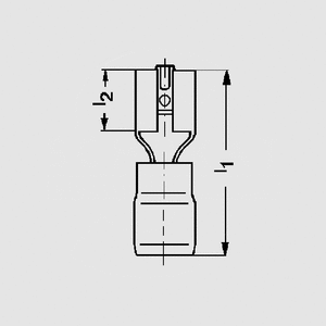 W17004 Terminal Flat Hun 6,3mm Blue