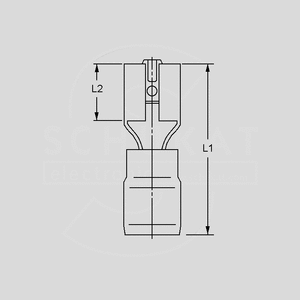 S784423 Spadestik 4,8x0,8mm Rød hun Fuldisoleret FH63X08_