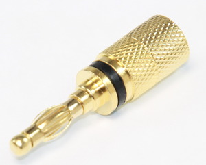 BN200025 Bananstik, 4mm GULD, Sort