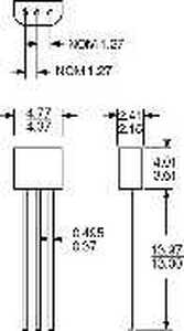 BSS92 P-VMOS 240V 0,15A 1W 20R TO92