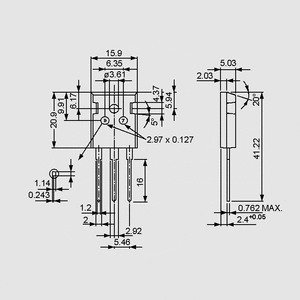 BUZ11 Transistor MOSFET, N-Ch, 50V, 30A, 75W, 0,04R, TO220AB TO247