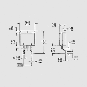 VNB10N07 N-Ch 70V 10A 50W 0,1R D&sup2;Pak D