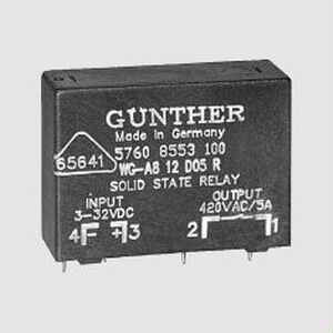 WGA8-12D05R Solid State Relay in 3-32vdc udg.24- 480vac A SIP4
