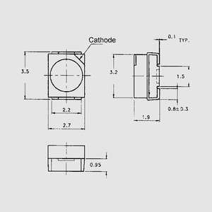 LTL94PYK SMD-LED gul 8mcd 120&deg; PLCC  LTST-T670_