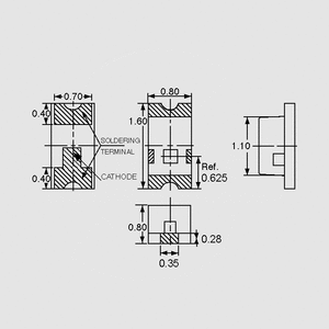 LTST-C190CKT SMD-LED Red 20mcd 130&deg; 0603 LTST-C190KFKT/ KSKT/KGKT/TGKT/TBKT