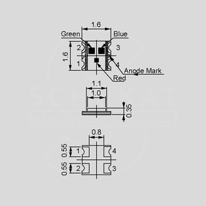 EL15-23BRGBC SMD-LED RGB 81/130/54mcd 1210 EL19-237/R6GHBHC