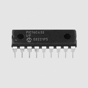 PIC16C433-I/P 2Kx14 OTP 6I/O 10MHz DIP18