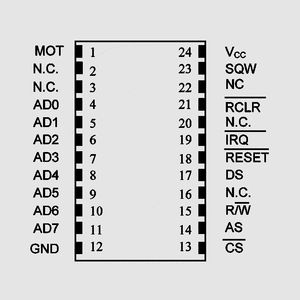 DS12887A+ RTC Multiplex Bus UL DIP24 DS12887A+