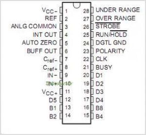 ICL7135CPIZ 4 1/2 Digit, BCD Output, A/D Converter DIP-28