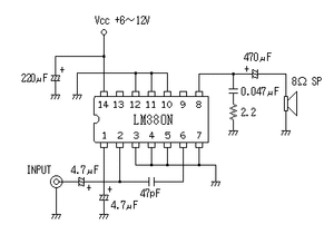 LM380N/NOPB Audio-Amp 2,5W DIP-14