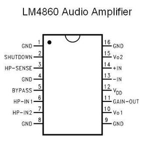 LM4860M/NOPB Audio-Amp 2,7-5,5V 1W SO-16