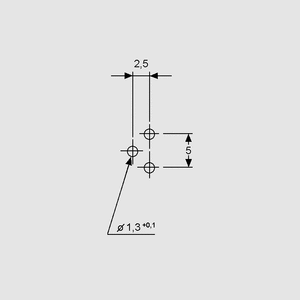 PTC10LH01-503 Cermet Trim. stående RM2,5/5 50K Lochbild