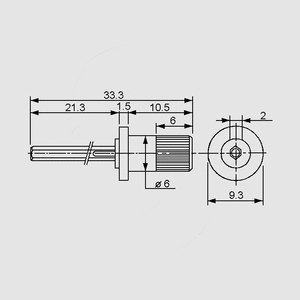 CA9MA39 Shaft CA9M Black 12/21mm CA9MA39