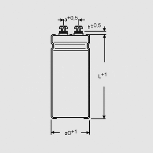 CS22000/63 El-Capacitor 22000uF/63V 50x80mm Dimensions