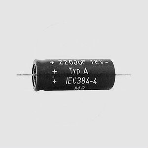 CAX01000/16 El-Capacitor 1000uF/16V 10x25mm Bulk CAX_/16