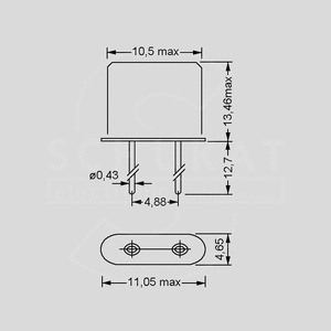 QM009,830 Crystal 9.830.400Hz HC-49/U QM_