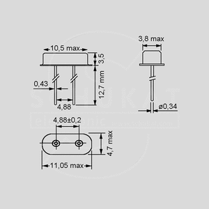 QMIM007,372 Miniature Crystal 7.372.800Hz QMIM_