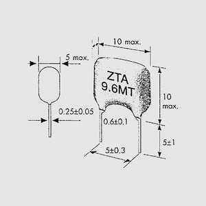 ZTA12,00MT Ceramic Resonator 2-Pole 12,00MHz ZTA12,00MT