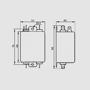 FIL3300ZC Line Filter Metal Case 10A FIL3300ZC