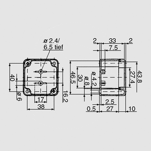 ET205 ABS Enclosure 52x50x37 ET205