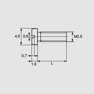 SZKM2,5X10 Ligekærv skruer M2,5x10 100 stk. SZKM25X_