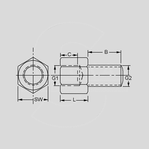 UM4006 CuZn-Adapter UNC/M3-06/08 UM4_