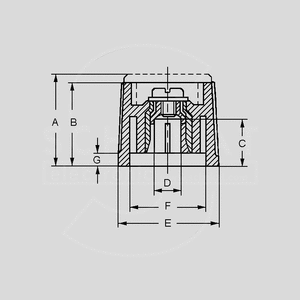 RITEL-2015403 Knap 15/4mm Sort Blank DKG21_