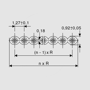 FBK28-14RB Rainbow Flat Cable 14 Wire Cable Cross Section