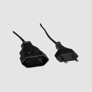 W51355 Euro Power Extension Cable 2m. sort NKED200SW