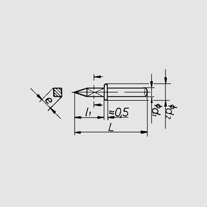 80-1588-11/0030 Solder Pin Square 1x10mm Ni+Tin