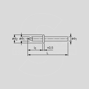 80-1489-11/0030 Printsøm, rund, 1,0x10mm, Ni+Tin RKR_