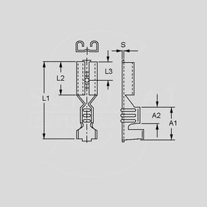 FH48X08M1 Spadestik 4,8x0,8mm hun 1,0mm Brass FH48_