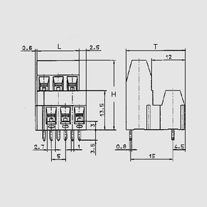 AKZ370/2 Term.Block 250V 2x2-Pole gn AKZ370_