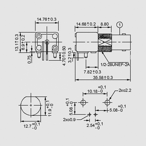 EUG1094ME BNC-Jack Solder Ind. EUG1094ME