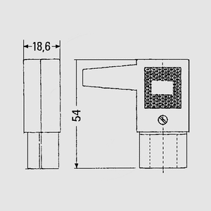 GST3 IEC Power Connector C13, Angled GST3